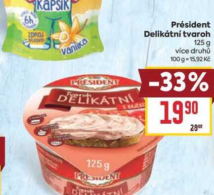 Président Delikátní tvaroh 125 g