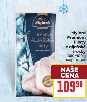 Mylord Premium Filety z aljašské tresky 360/400 g