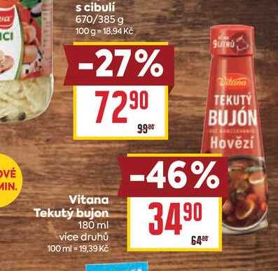 Vitana Tekutý bujon 180 ml