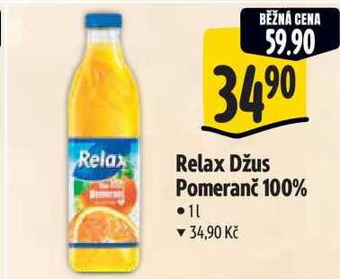 Relax Džus Pomeranč 100%, 1 l