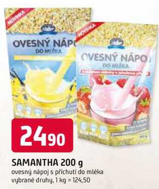 SAMANTHA 200 g ovesný nápoj s příchutí do mléka vybrané druhy