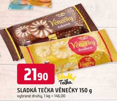 SLADKÁ TEČKA VĚNEČKY 150 g vybrané druhy