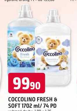 COCCOLINO FRESH & SOFT 1702 ml/74 PD