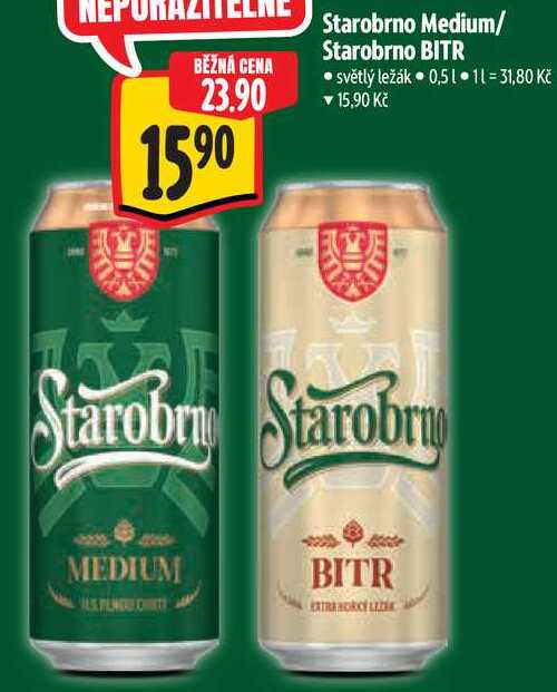 Starobrno BITR, 0,5 l