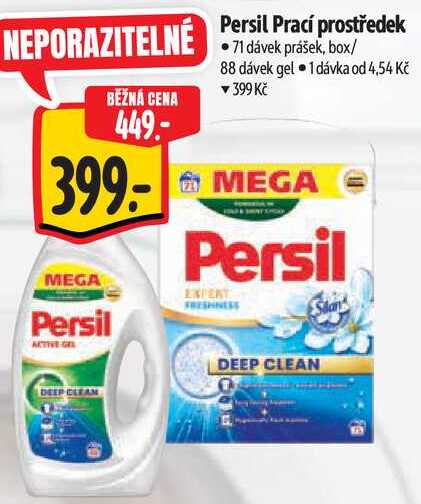 Persil Prací prostředek, 71 dávek prášek, box/88 dávek gel