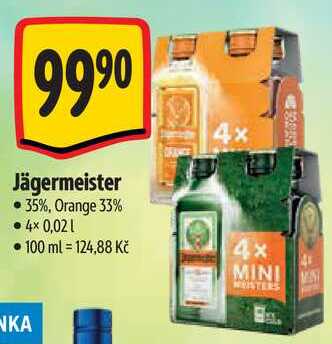 Jägermeister, 4x 0,02 l
