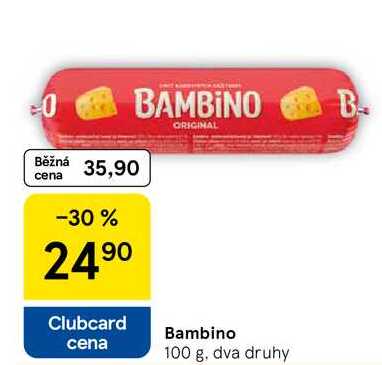 Bambino, 100 g, dva druhy