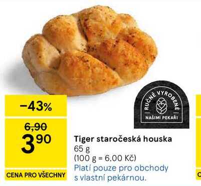 Tiger staročeská houska, 65 g