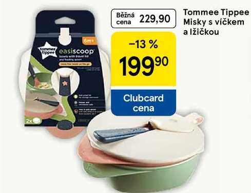 Tommee Tippee Misky s víčkem a lžičkou 
