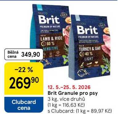 Brit Granule pro psy, 3 kg