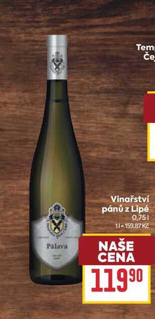 Vinařství pánů z Lipé 0,75l
