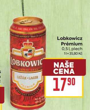 Lobkowicz Prémium 0,51, plech