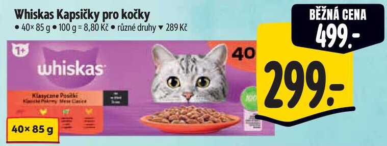 Whiskas Kapsičky pro kočky, 40x85 g