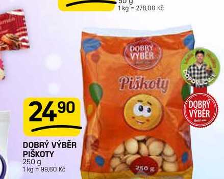 DOBRÝ VÝBĚR PIŠKOTY 250 g
