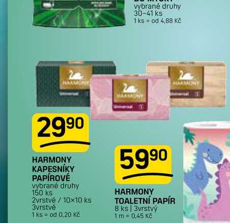 Harmony kapesníky papírové 150ks