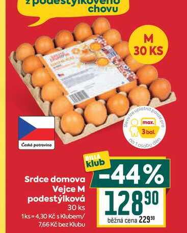Srdce domova Vejce M podestýlková 30 ks
