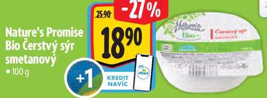 Nature's Promise Bio Čerstvý sýr smetanový, 100 g