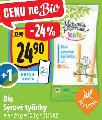 Bio Sýrové tyčinky, 4x 20 g