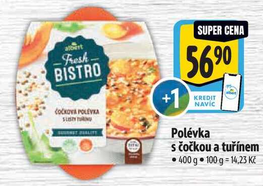 Polévka s čočkou a tuřínem, 400 g