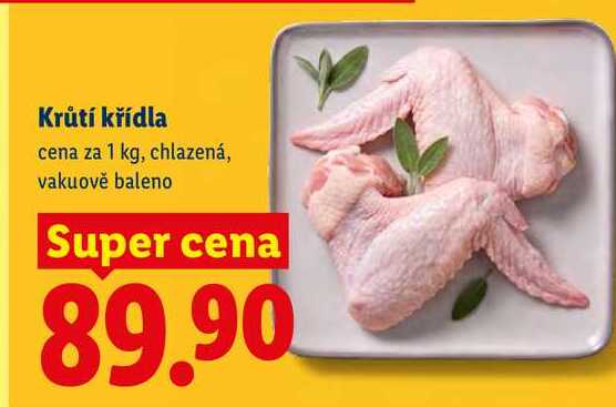 Krůtí křídla, cena za 1 kg