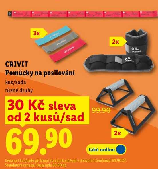 CRIVIT Pomůcky na posilování, kus/sada