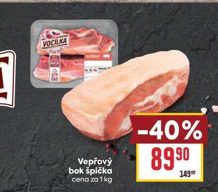 Vepřový bok špička cena za 1 kg 