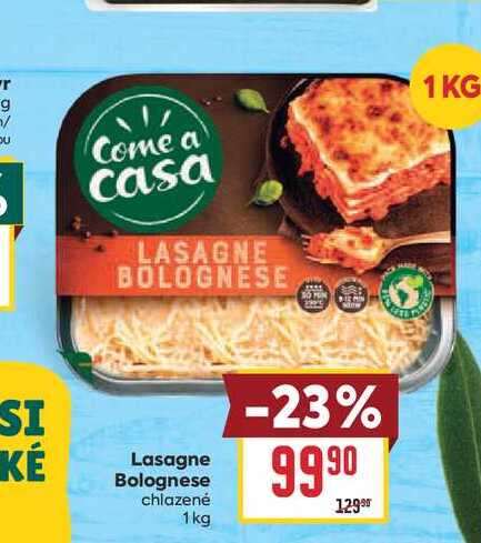 Lasagne Bolognese chlazené 1 kg 