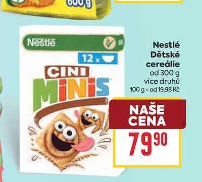 Nestlé Dětské cereálie od 300 g 