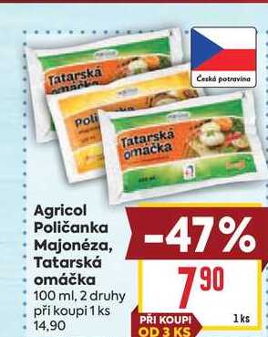 Agricol Poličanka Majonéza, Tatarská omáčka 100 mI