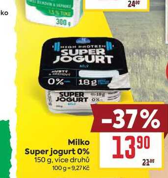 Milko Super jogurt 0% 150 g