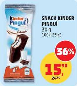 SNACK KINDER PINGUÍ, 30 g 