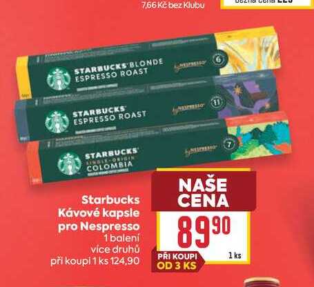 Starbucks Kávové kapsle pro Nespresso 1 balení