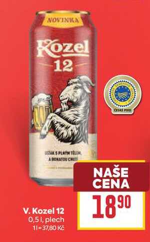 V. Kozel 12 0,51, plech