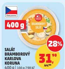 SALÁT BRAMBOROVÝ KARLOVA KORUNA, 400 g