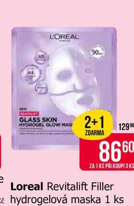 Loreal Revitalift Filler hydrogelová maska 1 ks 