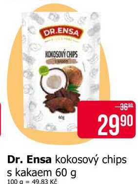 Dr. Ensa kokosový chips s kakaem 60 g