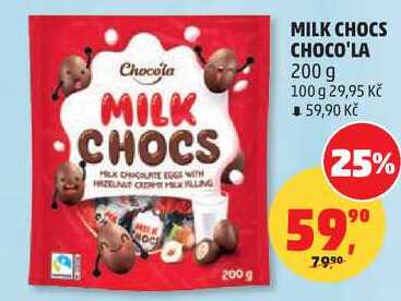 MILK CHOCS CHOCO'LA, 200 g
