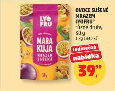 OVOCE SUŠENÉ MRAZEM LYOFRU, 30 g  