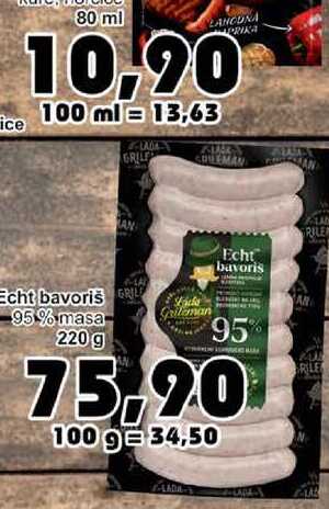 Echt bavoris 95% masa 220 g