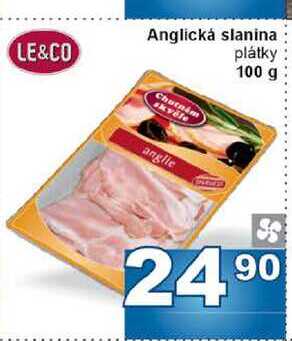 Anglická slanina plátky 100 g