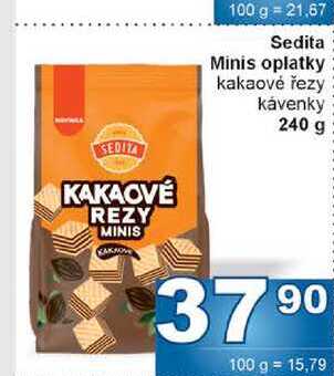 Sedita Minis oplatky kakaové řezy kávenky 240 g