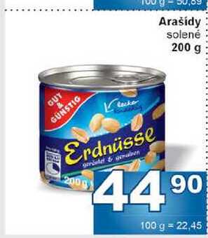 Arašídy solené 200 g