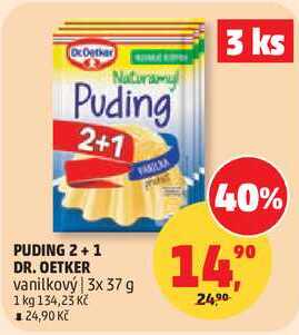 PUDING 2+1 DR. OETKER, 3x 37 g  