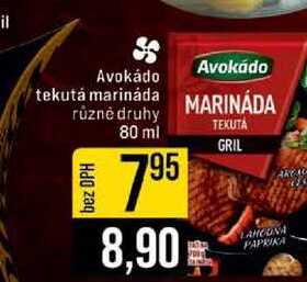 Avokádo tekutá marináda různé druhy 80 ml