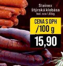 Steinex štýrská klobása bal cca 1,6 kg 100g