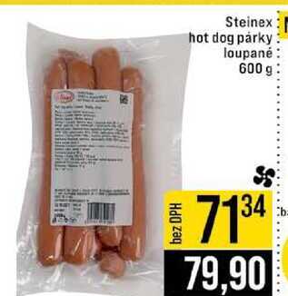 Steinex hot dog párky loupané 600 g