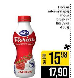 Florian mléčný nápoj jahoda broskev borůvka 400 g