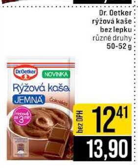 Dr. Oetker rýžová kaše bez lepku různé druhy 50-52 g