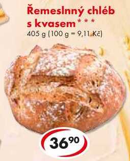 Řemeslnný chléb s kvasem, 405 g 