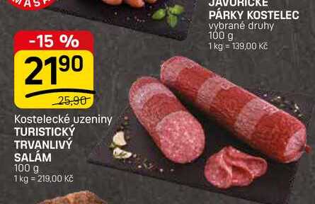 TURISTICKÝ TRVANLIVÝ SALÁM 100 g